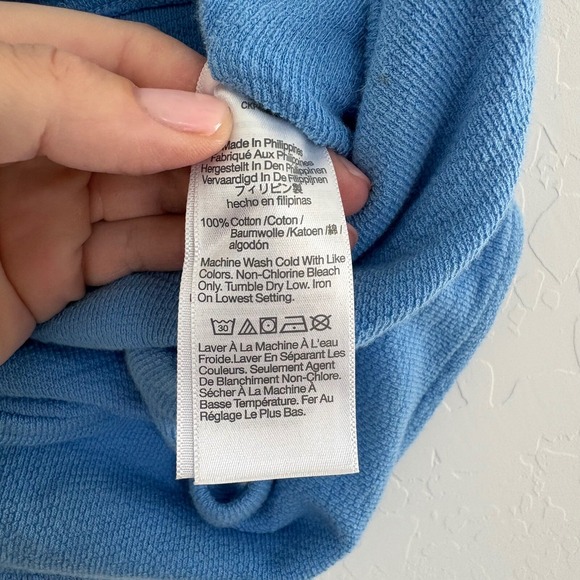 Madewell Terry Twist-Front Crop‎ Top Sleeveless Casual Blue XS - Picture 6 of 9